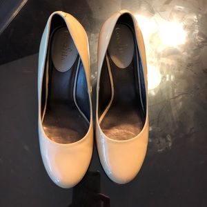 Nude Cole Haan Nude Patent Wedge Heels