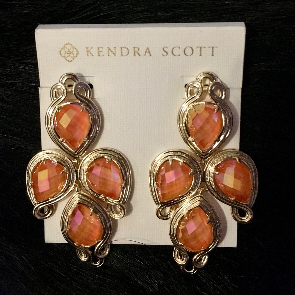 Kendra Scott Vintage Chandelier Earrings Coral