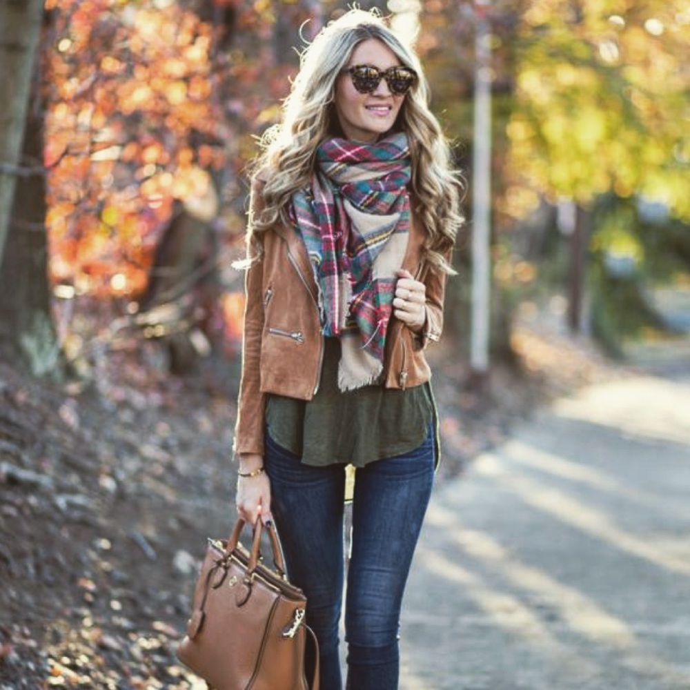 Plaid Blanket Scarf - Picture 2 of 3