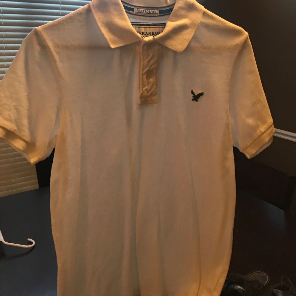American Eagle polo white vintage fit small men's