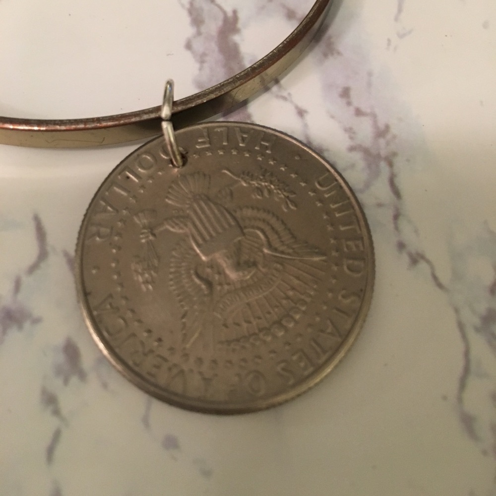  Half Dollar coin Necklace Handmade w/ leather