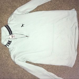 Victoria's Secret pink mint green sweatshirt.