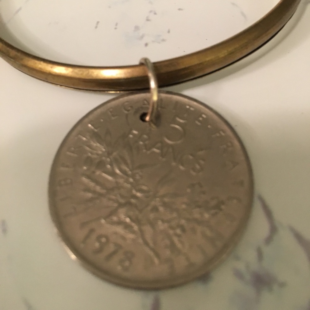  5 Francs- travel coin necklace 