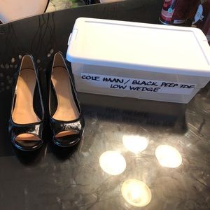 Cole Haan Black Low Wedge