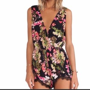 Lovers & Friends Floral Romper Size Small