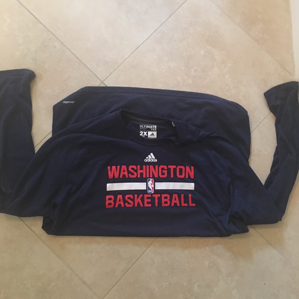 ADIDAS men's long Sleeve basketball shirt size 2XL