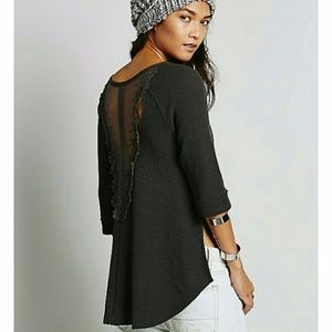 Free People Bon Bon Thermal Tee