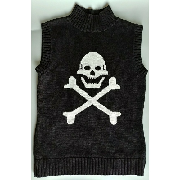 skull sweater vest