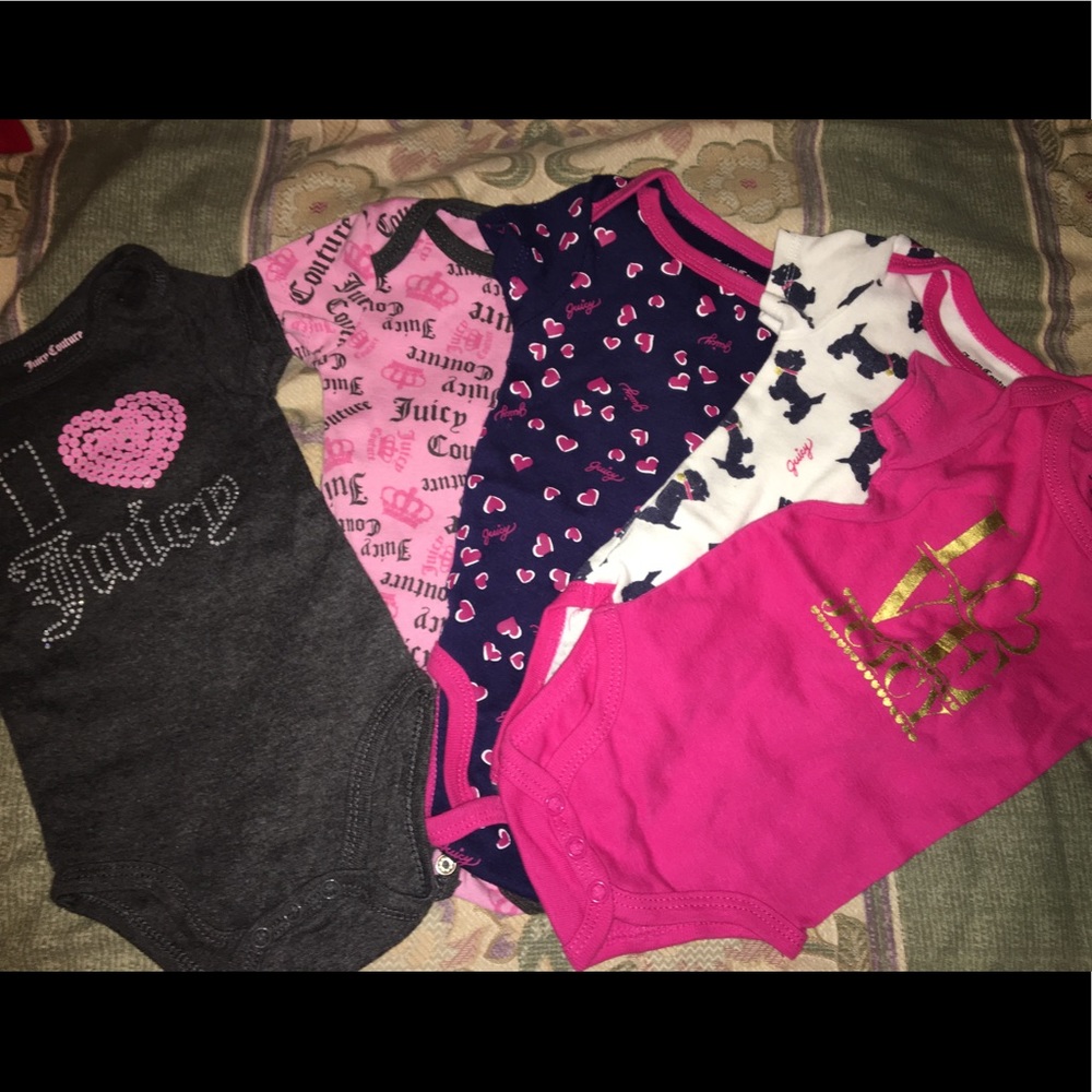 ✨Juicy Couture 6 Onesies ✨