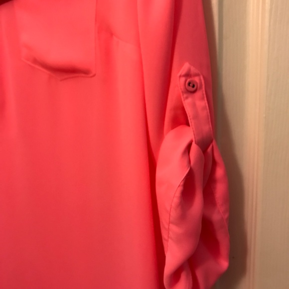 Neon Pink Torrid Pullover Blouse - Picture 6 of 6