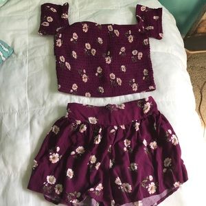 Two piece short set