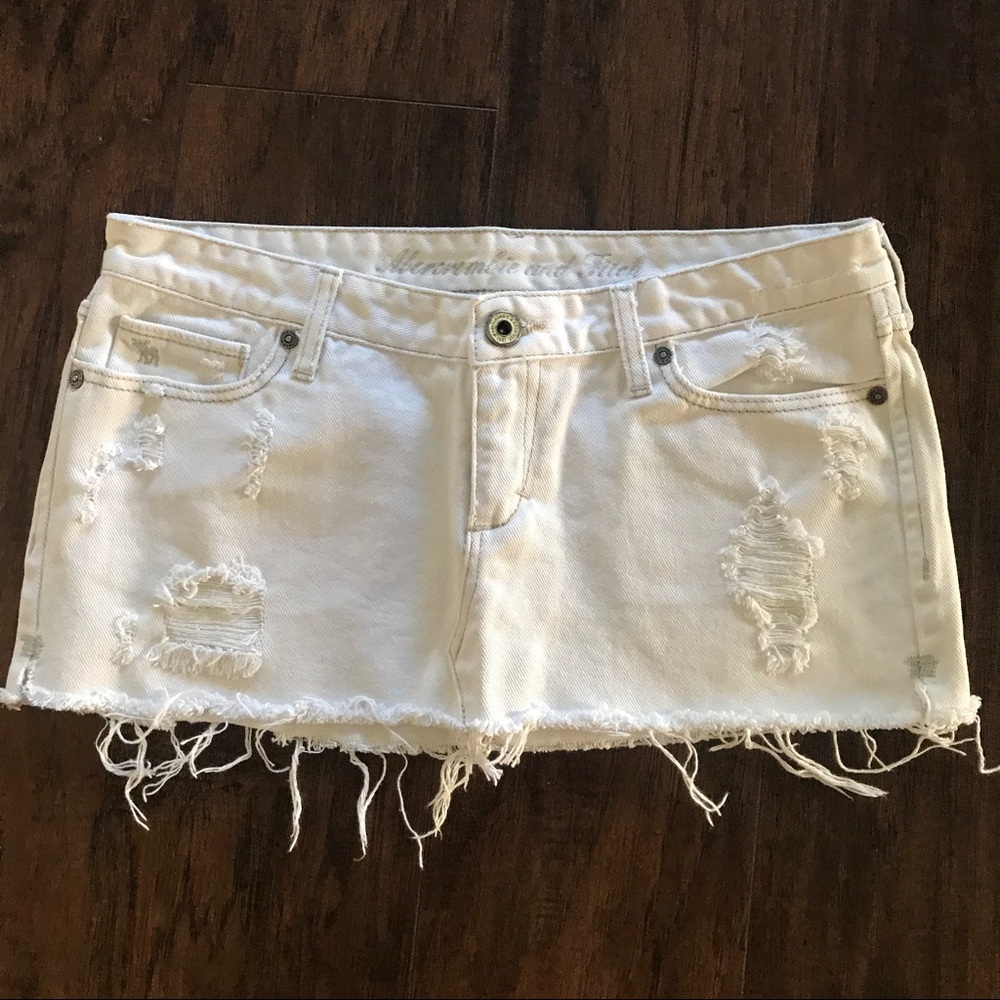 Abercrombie and Fitch White Denim Skirt