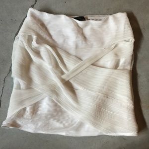 BCBG White Sheer Skirt