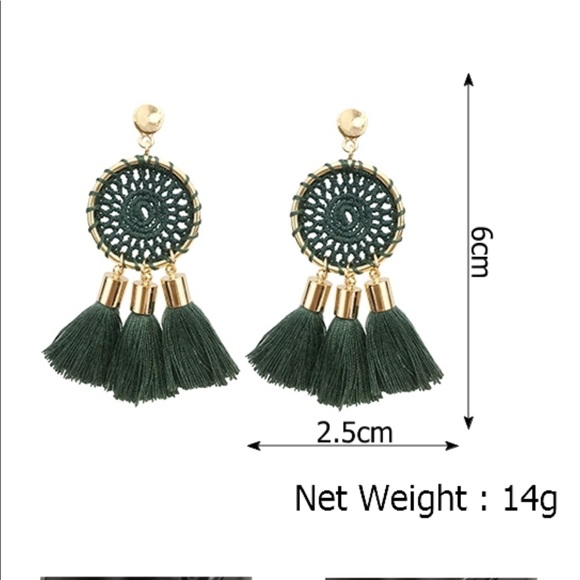 🎉HP🎉Bohemian Weaved Tassel Earrings - Picture 2 of 2