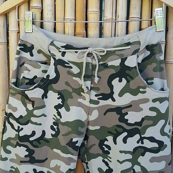 BRAND NEW SEDUZIONE Fleece Lined Camouflage 5 Pocket Fleece Lounge Sweat Pant OS - Picture 3 of 8