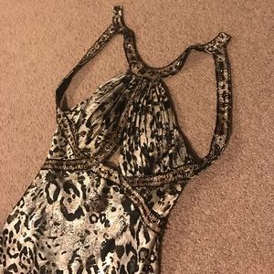 Stunning satiny cheetah gown