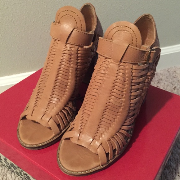 Naughty Monkey Killion Tan Open Toe Bootie w/ Box - Picture 2 of 8