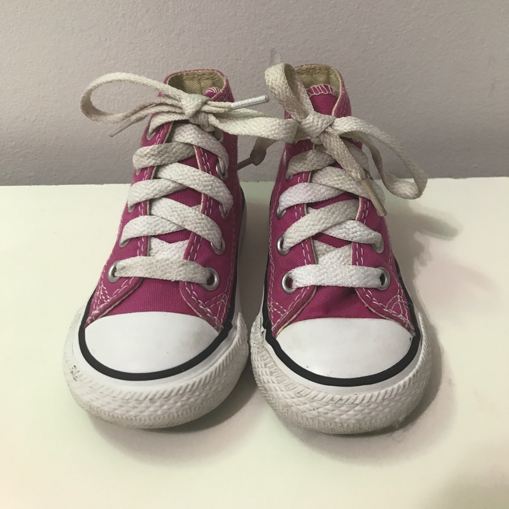 Pink High Top Toddler Girl Converse Sneakers
