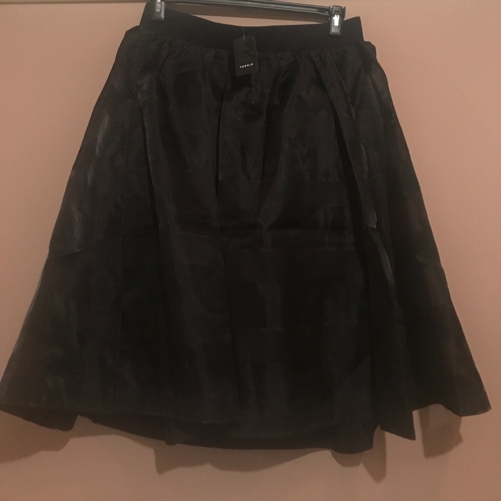 Black A line skirt