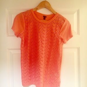 J. Crew Eyelet Tee