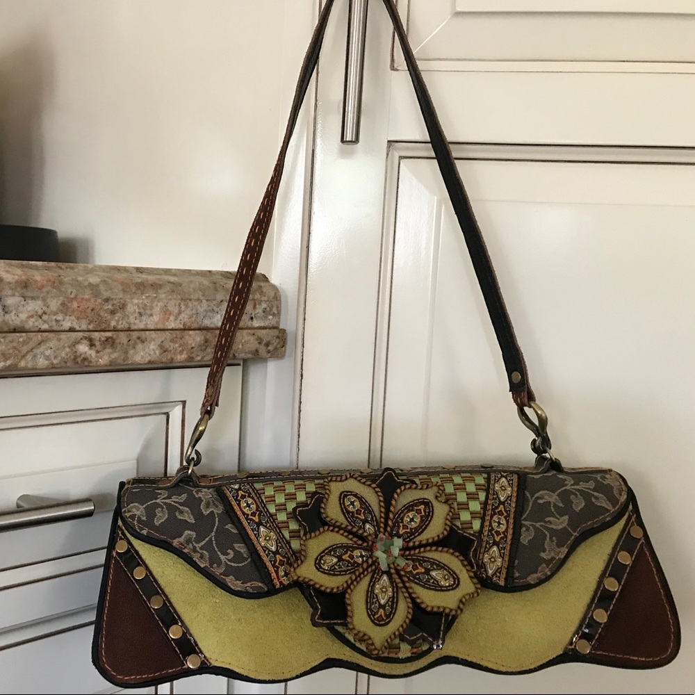 Authentic Mary Frances leather and suede handbag