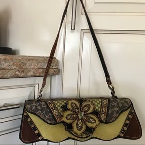 Authentic Mary Frances leather and suede handbag