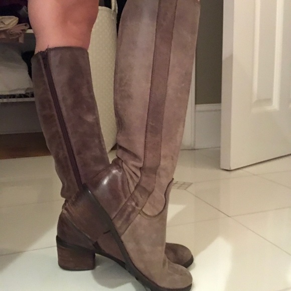 Italian Leather Tall Western Boots Italian leather boots