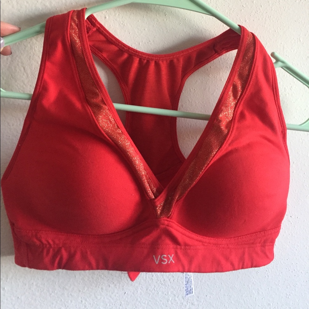 Red VS sports bra