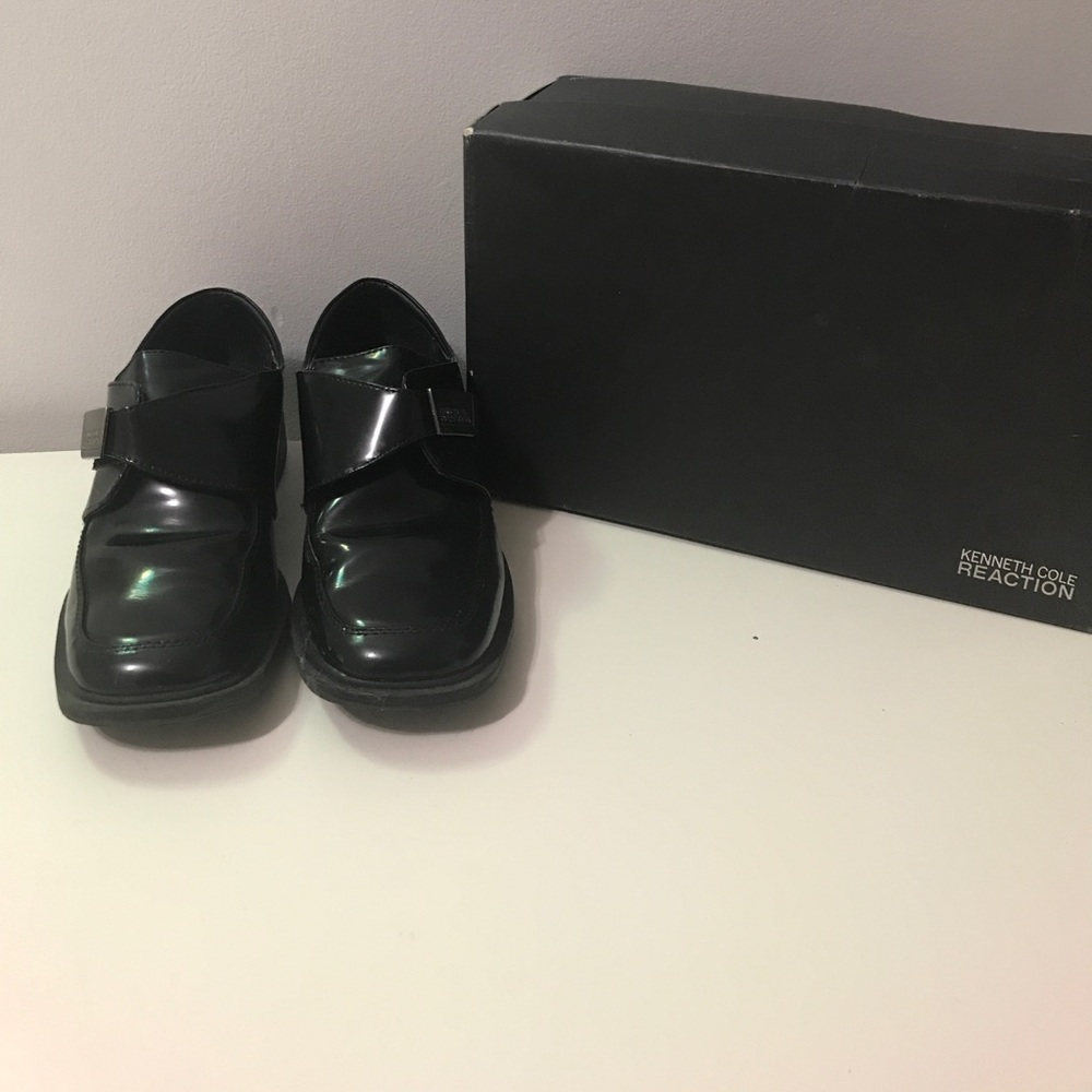 Kenneth Cole Patent Leather Black Boys Dress Shoes