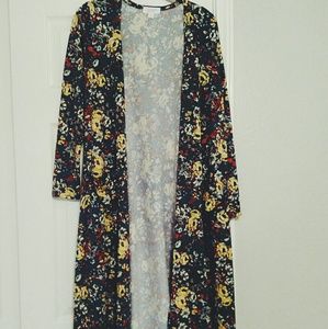 Lularoe Sarah Small Long Cardigan Floral