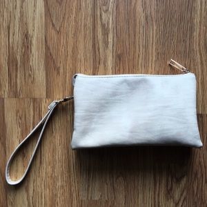 Multi-Pocket Ivory Wristlet