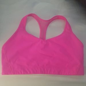 Pink Victoria's secret flyback vsx sports bra.