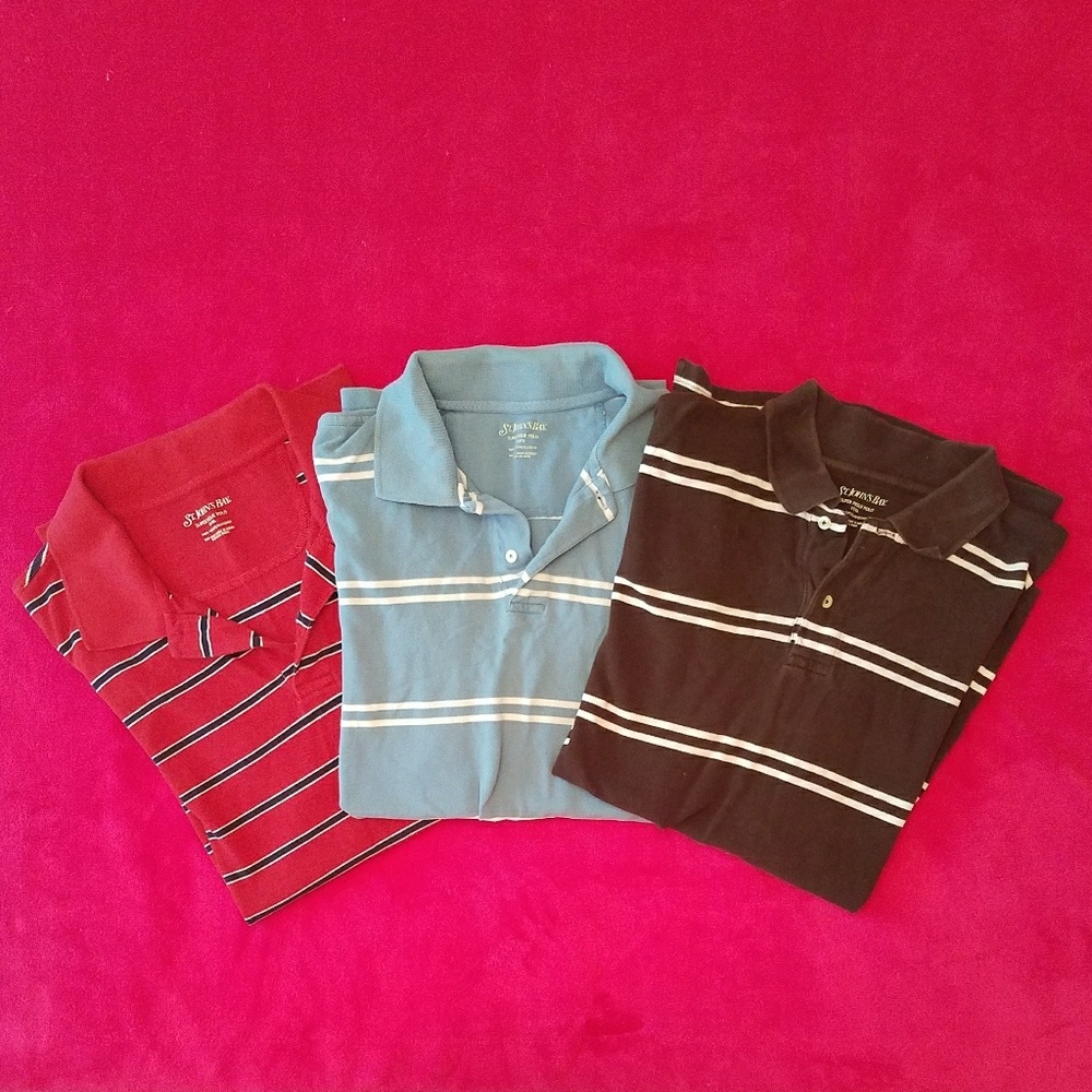 3 Men's St. John's Bay Polos Bundle Large & Long