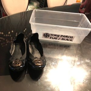 Black Tory Burch Flats