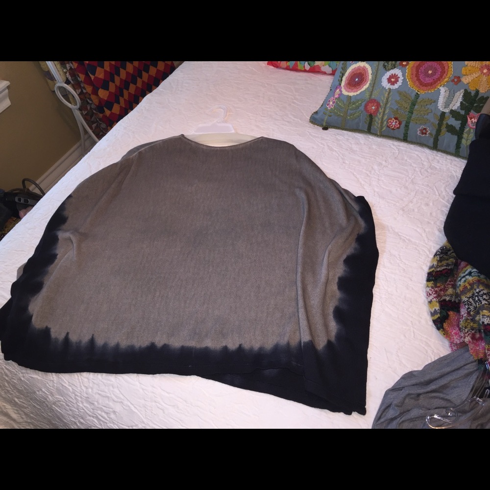 Two tone poncho