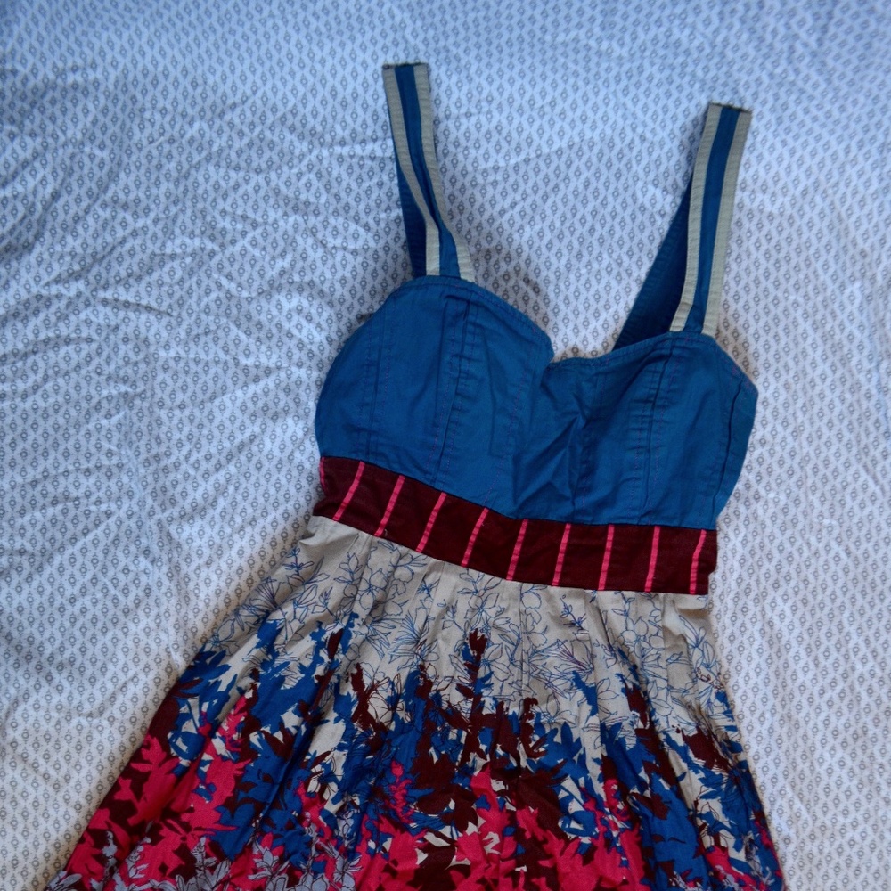 Cute Floral Dress with Tie Backs