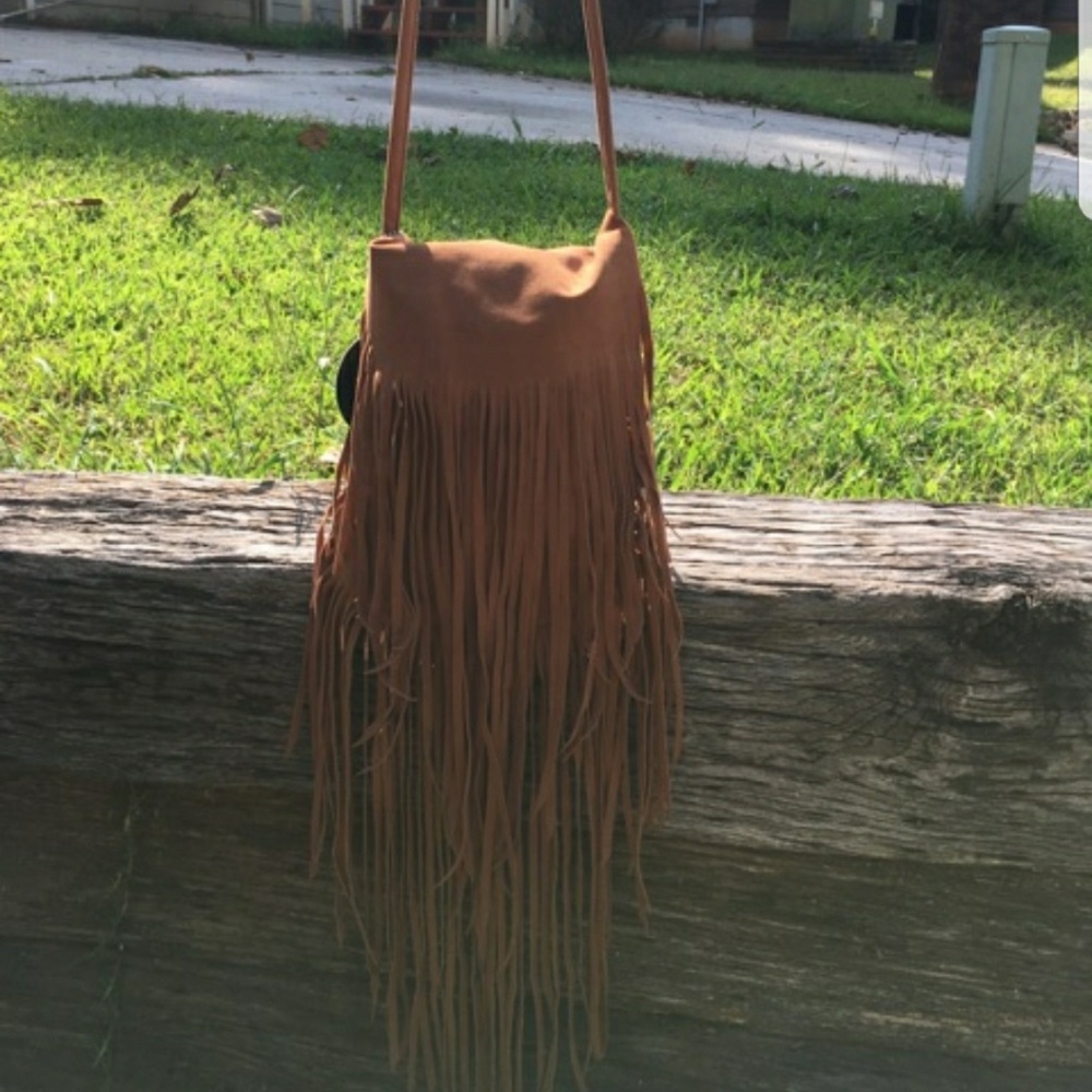Brown shoulder Fringe Bag