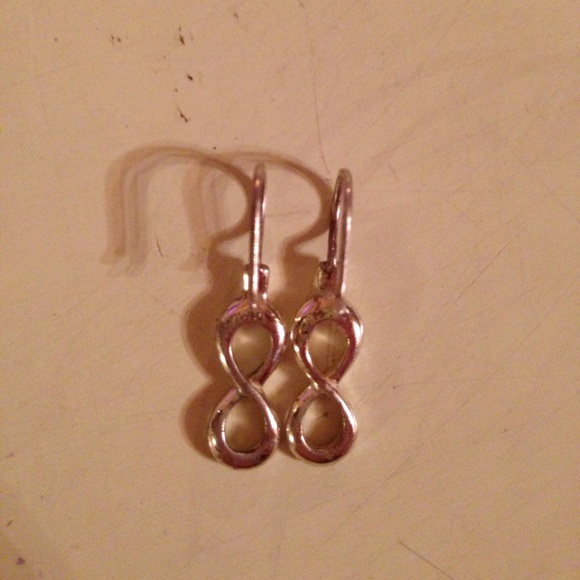 Sterling Silver Infinity Earrings - Picture 2 of 3