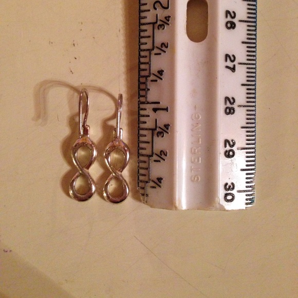 Sterling Silver Infinity Earrings - Picture 3 of 3