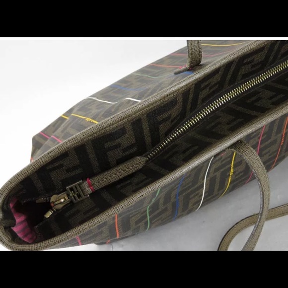 Fendi multicolor stripe tote - Picture 2 of 5