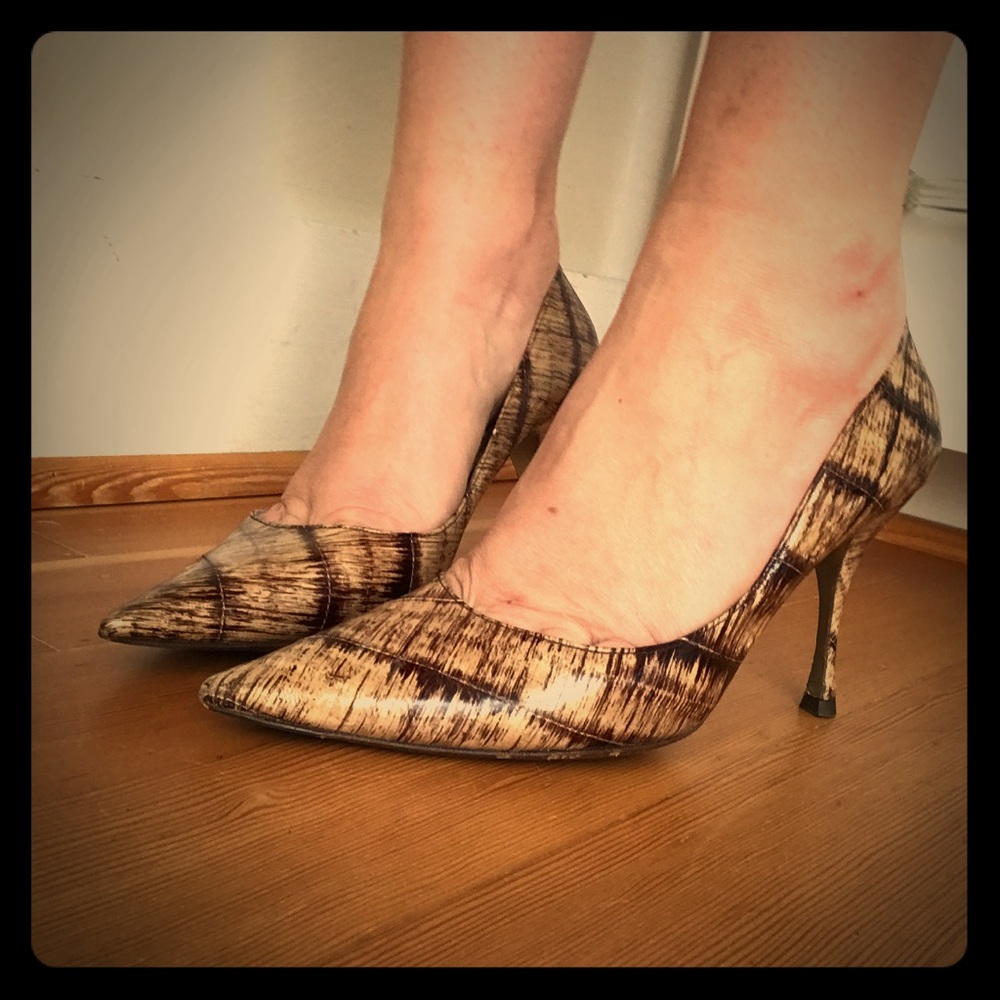 Gorgeous Dolce Gabbana eel skin heels