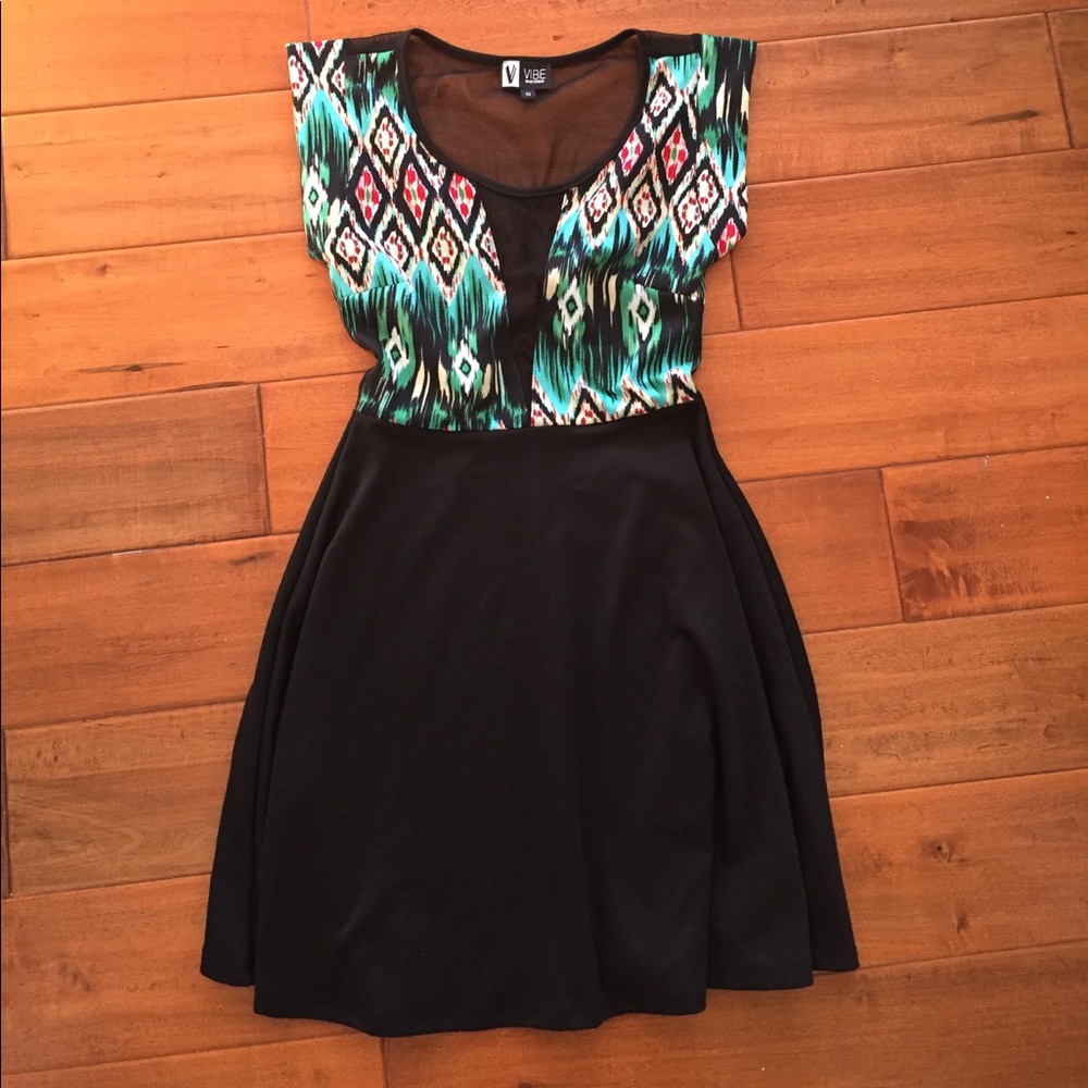 ikat patterned dress