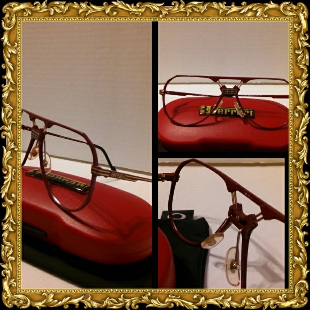 Mens vintage FERRARI F23 RED AND GOLD 100%