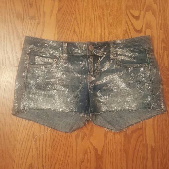 American Eagle Outfitters Pants - American Eagle sparkle cutoff shorts size 4