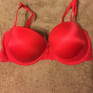 Sexy red push up bra OPTIONAL straps