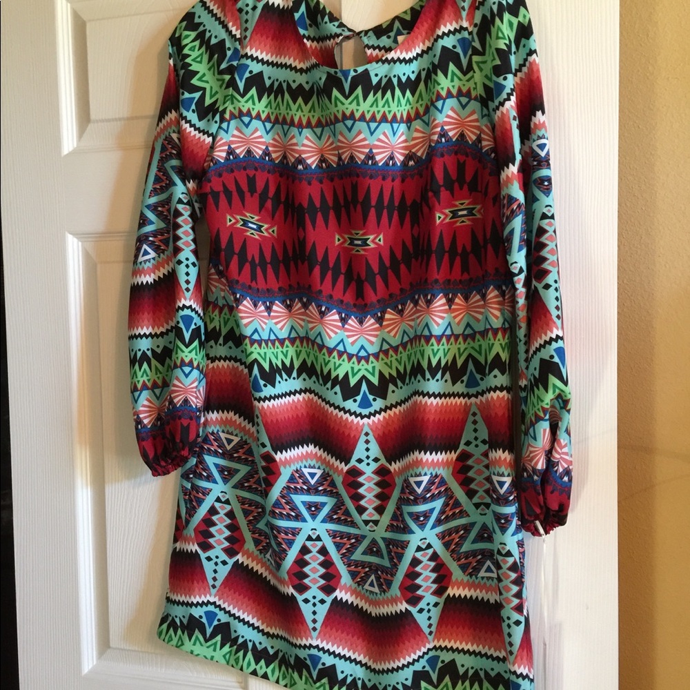Aztec print dress