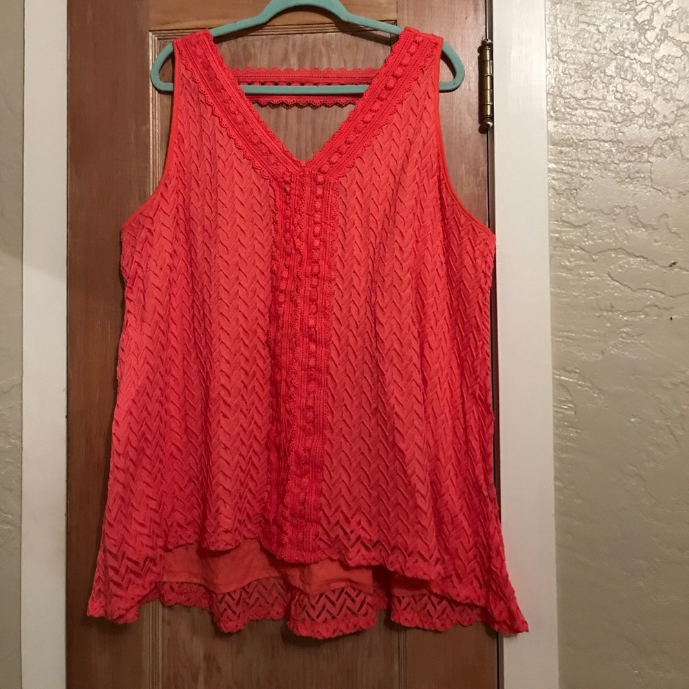 Sexy & Fresh Coral Tank Top Size 3X