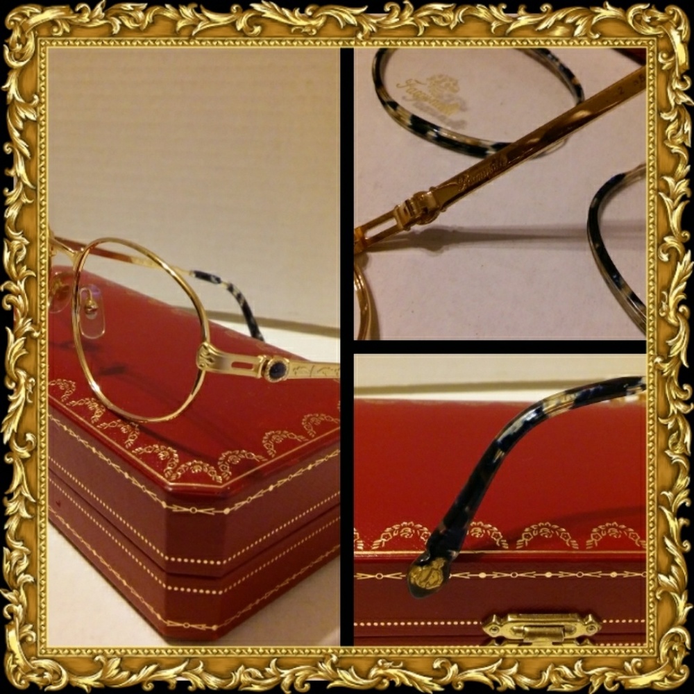 Mens Faconnable 22k gold vintage eyeglasses!!
