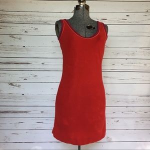 55DSL red terrycloth bodycon dress