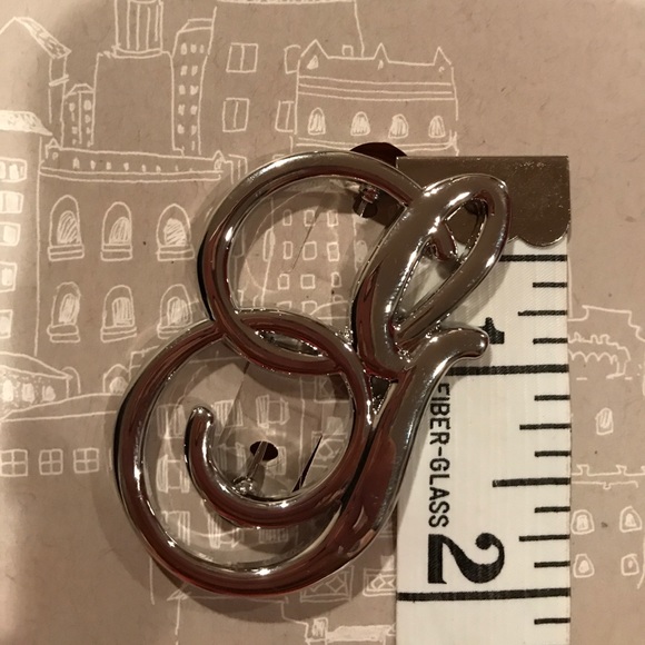 Nwt Demdaco silver "G" monogram initial brooch - Picture 4 of 5